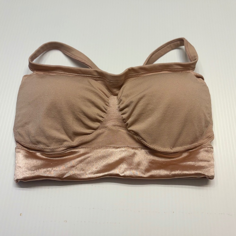 Spanx Bralette Women Medium Rose Gold All-Around Seamless Wirefree Bra Underwear